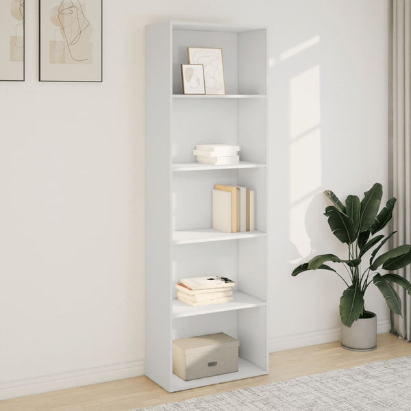 Bücherregal Weiß 60x30x189 cm