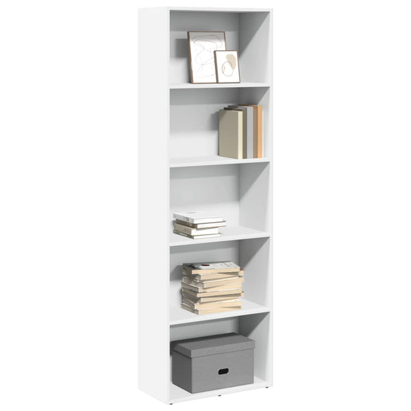 Bücherregal Weiß 60x30x189 cm