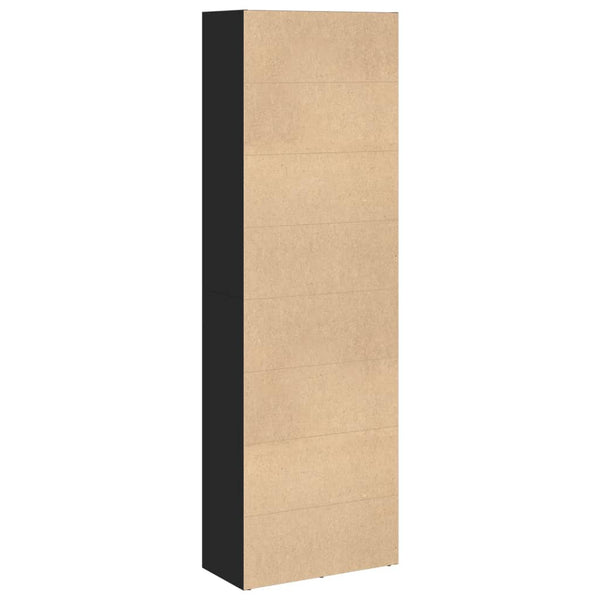 Schwarzes Bücherregal 60x30x189 cm
