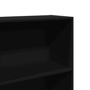 Schwarzes Bücherregal 60x30x189 cm