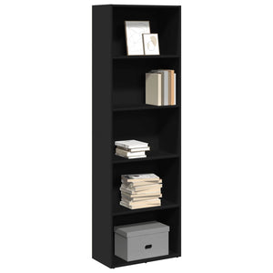 Schwarzes Bücherregal 60x30x189 cm
