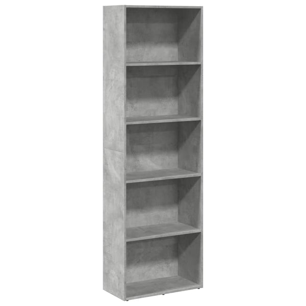 Bücherregal Betongrau 60x30x189 cm