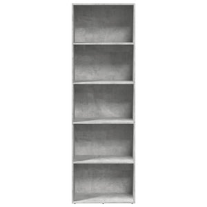Bücherregal Betongrau 60x30x189 cm