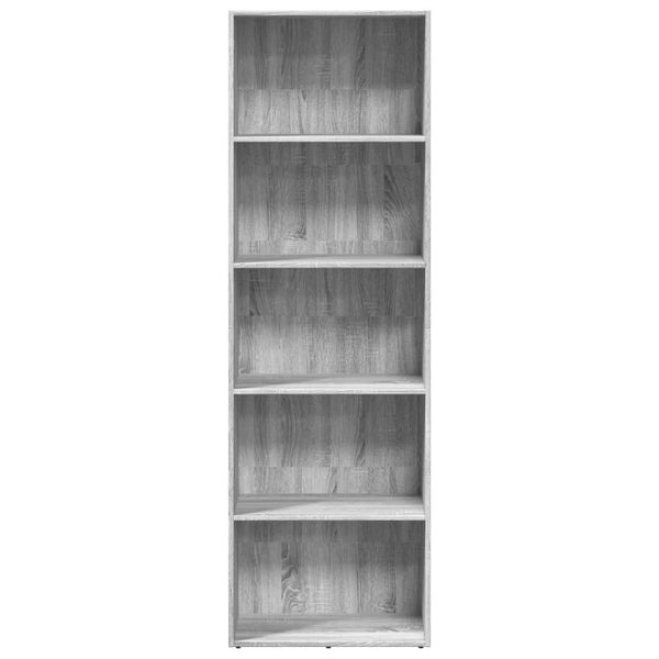 Bücherregal Grau Sonoma 60x30x189 cm