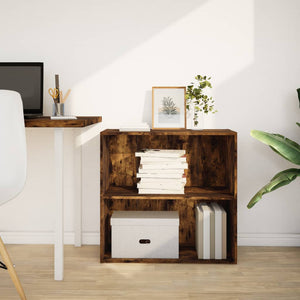 vidaXL Bibliothèque chêne fumé 80x30x77 cm bois d'ingénierie