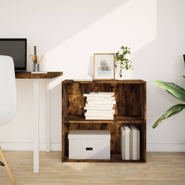 vidaXL Bibliothèque chêne fumé 80x30x77 cm bois d'ingénierie