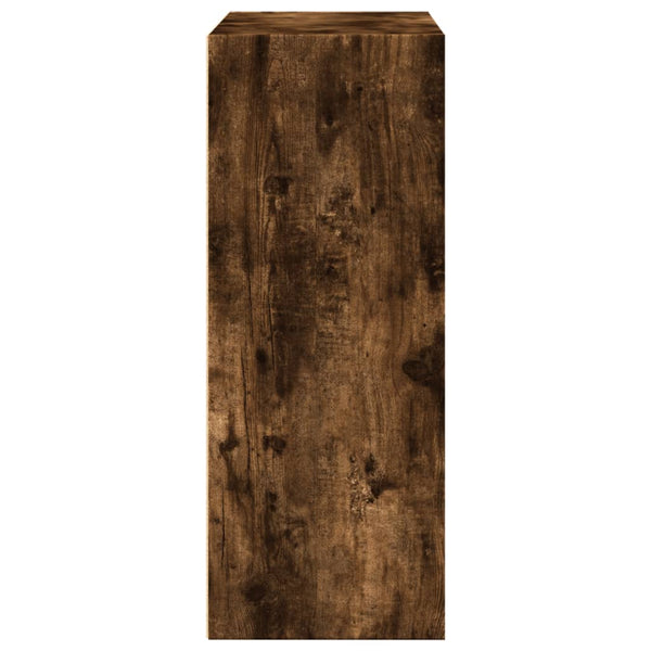 vidaXL Bibliothèque chêne fumé 80x30x77 cm bois d'ingénierie