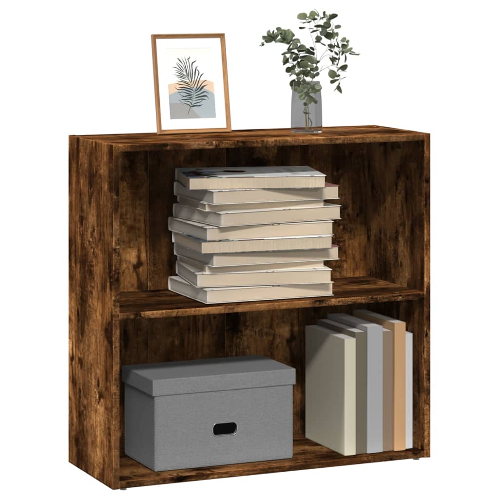 vidaXL Bibliothèque chêne fumé 80x30x77 cm bois d'ingénierie
