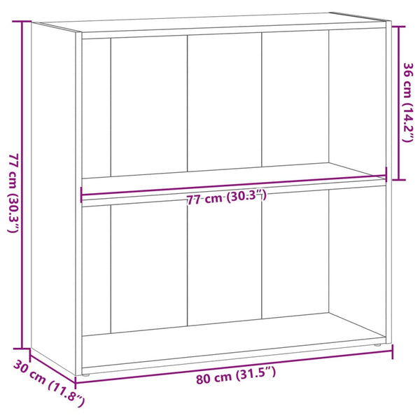 Bücherregal Artisan Eiche 80x77 cm