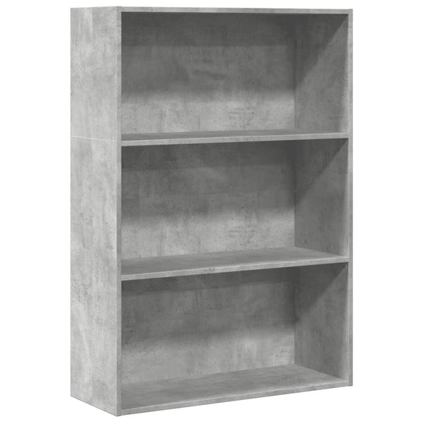 vidaXL Bibliothèque Gris Ciment 80x30x114 cm Bois d'ingénierie