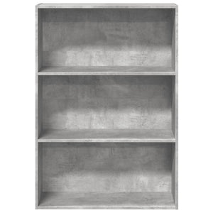 vidaXL Bibliothèque Gris Ciment 80x30x114 cm Bois d'ingénierie