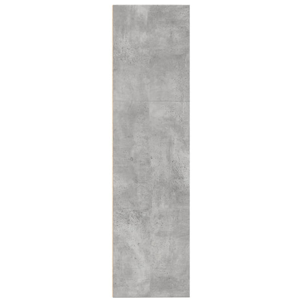 vidaXL Bibliothèque Gris Ciment 80x30x114 cm Bois d'ingénierie