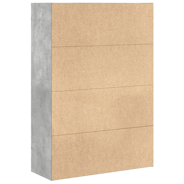 vidaXL Bibliothèque Gris Ciment 80x30x114 cm Bois d'ingénierie