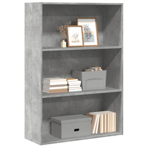 vidaXL Bibliothèque Gris Ciment 80x30x114 cm Bois d'ingénierie