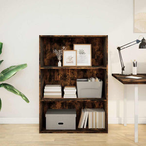 vidaXL Bibliothèque en chêne fumé 80x30x114 cm Bois d'ingénierie