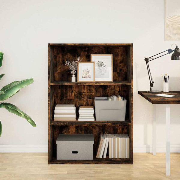 vidaXL Bibliothèque en chêne fumé 80x30x114 cm Bois d'ingénierie