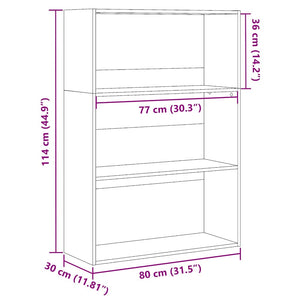 vidaXL Bibliothèque en chêne fumé 80x30x114 cm Bois d'ingénierie