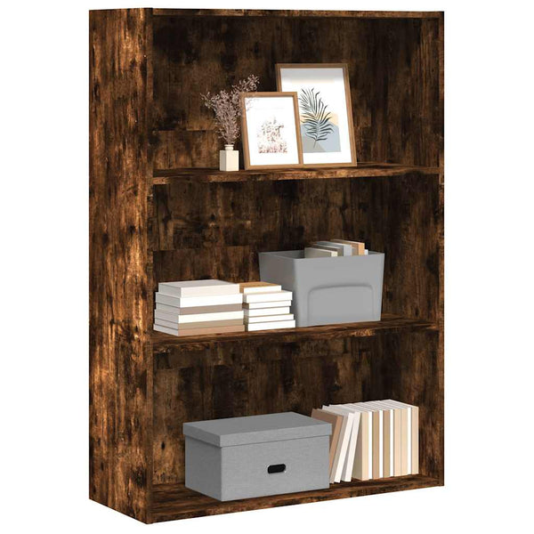 vidaXL Bibliothèque en chêne fumé 80x30x114 cm Bois d'ingénierie