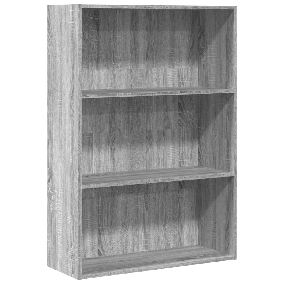 vidaXL Bookcase Gray Sonoma 80x30x114 cm Engineered Wood