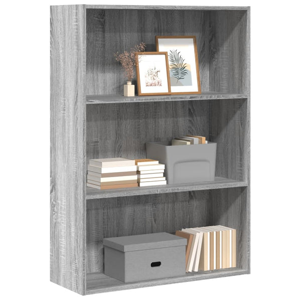 Bücherregal Grau Sonoma 80x30x114 cm