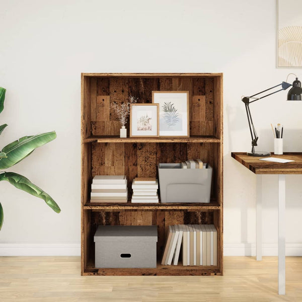 Bücherregal Altholz-Optik, 80x114 cm