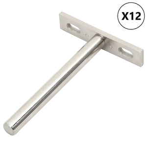 Schwebende Regalträger Unsichtbar Ø10x100 mm, 12 Stk.