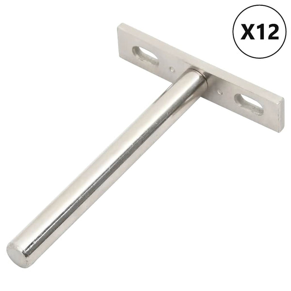 Schwebende Regalträger Unsichtbar Ø10x100 mm, 12 Stk.