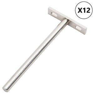 Schwebende Regalträger Ø10x150mm, 12er Set