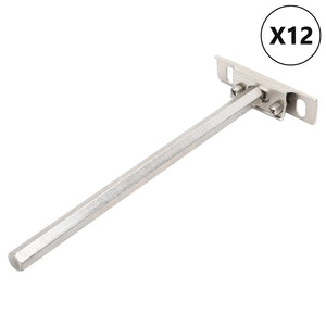 Schwebende Regalträger Ø12x200 mm, 12er Set