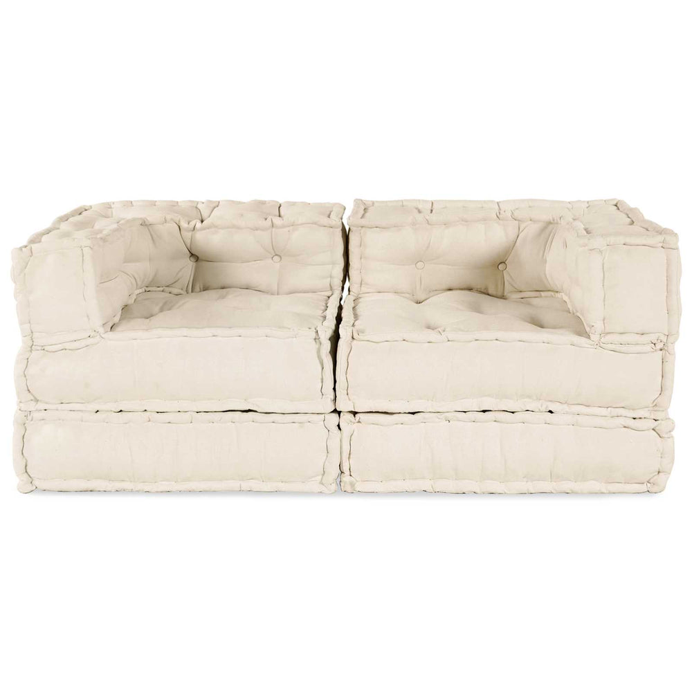 Modulare Sofagarnitur Creme, 2-teilig