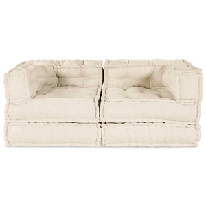 Modulare Sofagarnitur Creme, 2-teilig