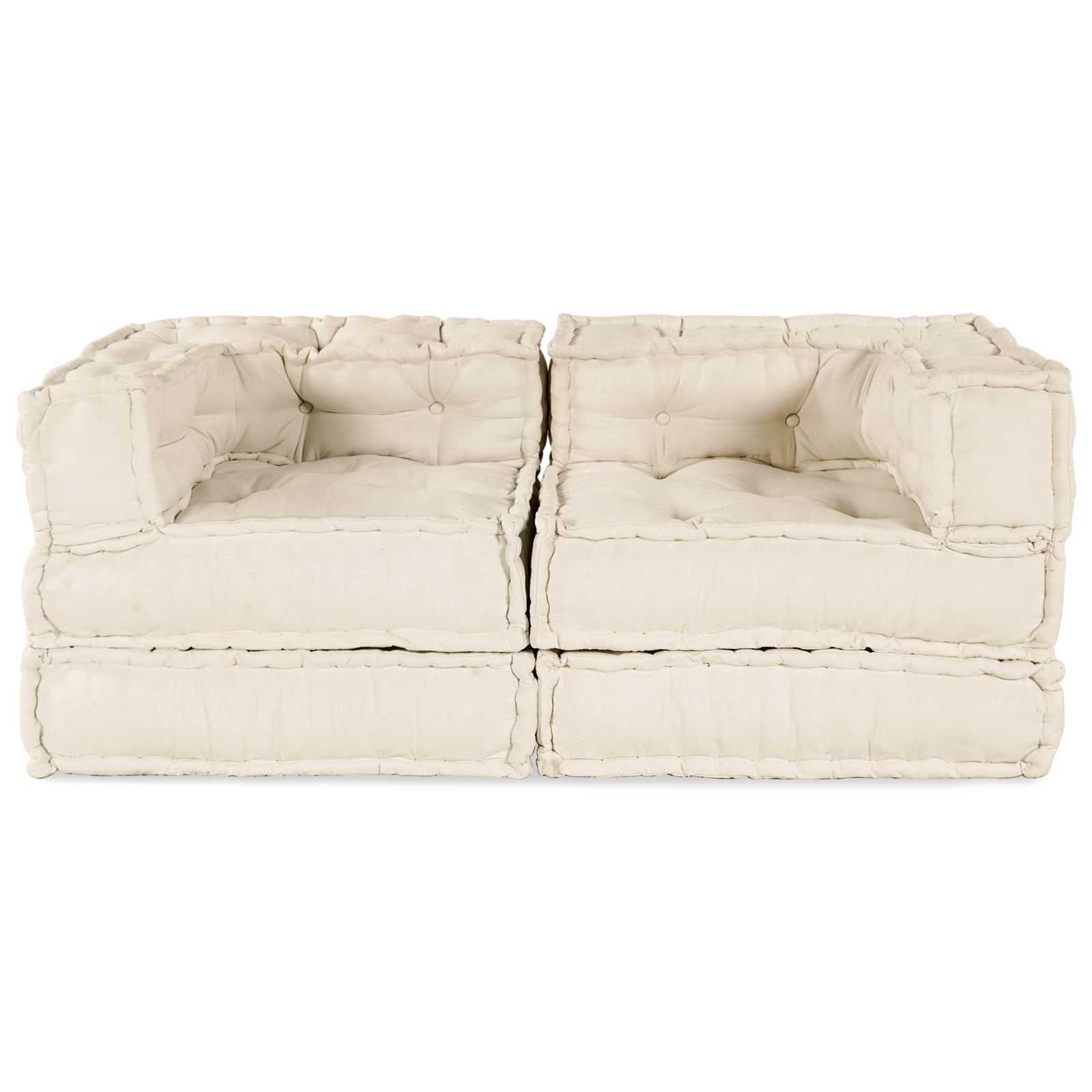 Modulare Sofagarnitur Creme, 2-teilig