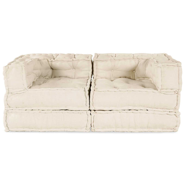 Modulare Sofagarnitur Creme, 2-teilig