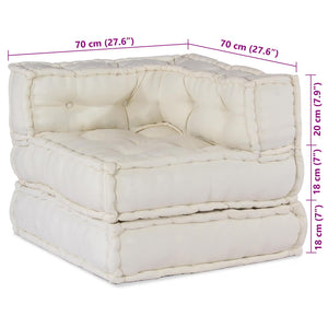 Modulare Sofagarnitur Creme, 2-teilig
