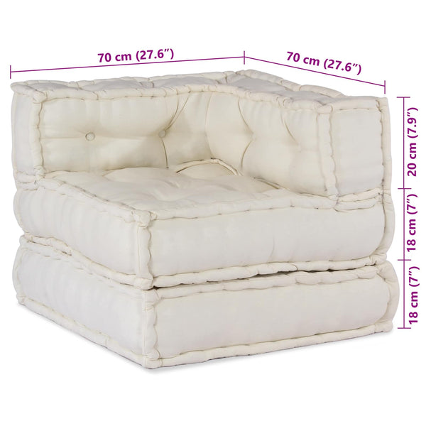 Modulare Sofagarnitur Creme, 2-teilig
