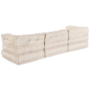 Modulare Sofagarnitur 3-teilig Creme