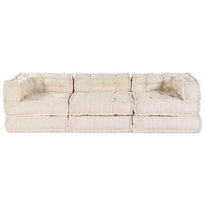 Modulare Sofagarnitur 3-teilig Creme