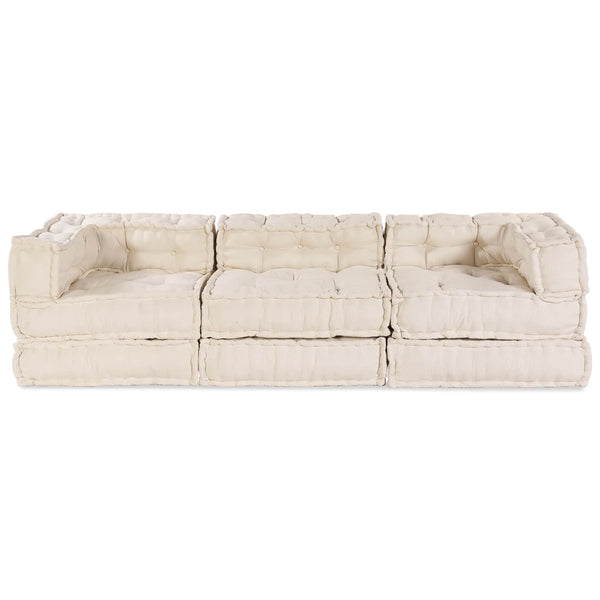 Modulare Sofagarnitur 3-teilig Creme