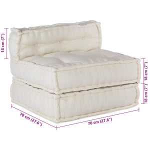 Modulare Sofagarnitur 3-teilig Creme