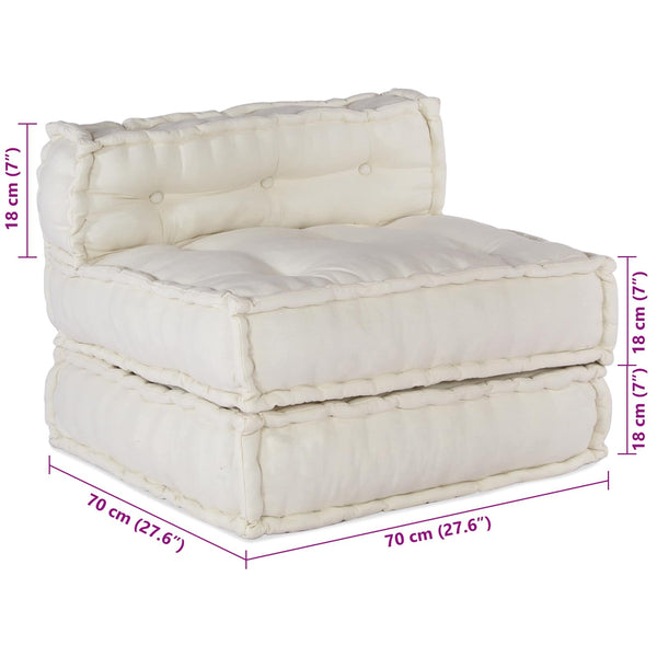Modulare Sofagarnitur 3-teilig Creme