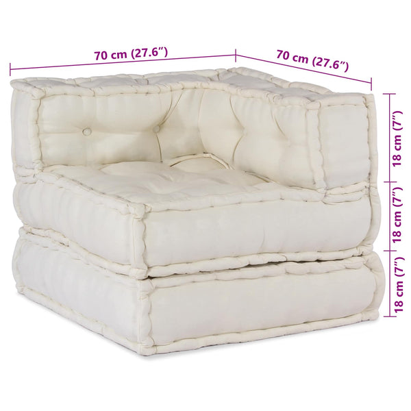 Modulare Sofagarnitur 3-teilig Creme