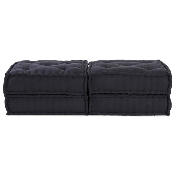 vidaXL Canapé modulable 2 pcs Anthracite 140 x 70 x 36 cm Tissu