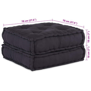vidaXL Canapé modulable 2 pcs Anthracite 140 x 70 x 36 cm Tissu