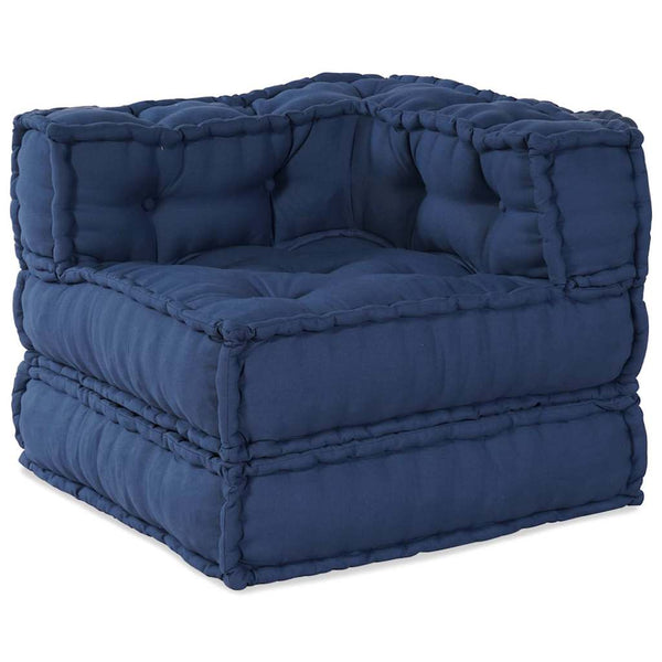 Modulare Sofagarnitur Indigo Stoff 2-teilig