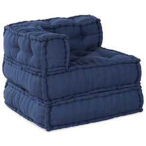 Modulare Sofagarnitur Indigo Stoff 2-teilig