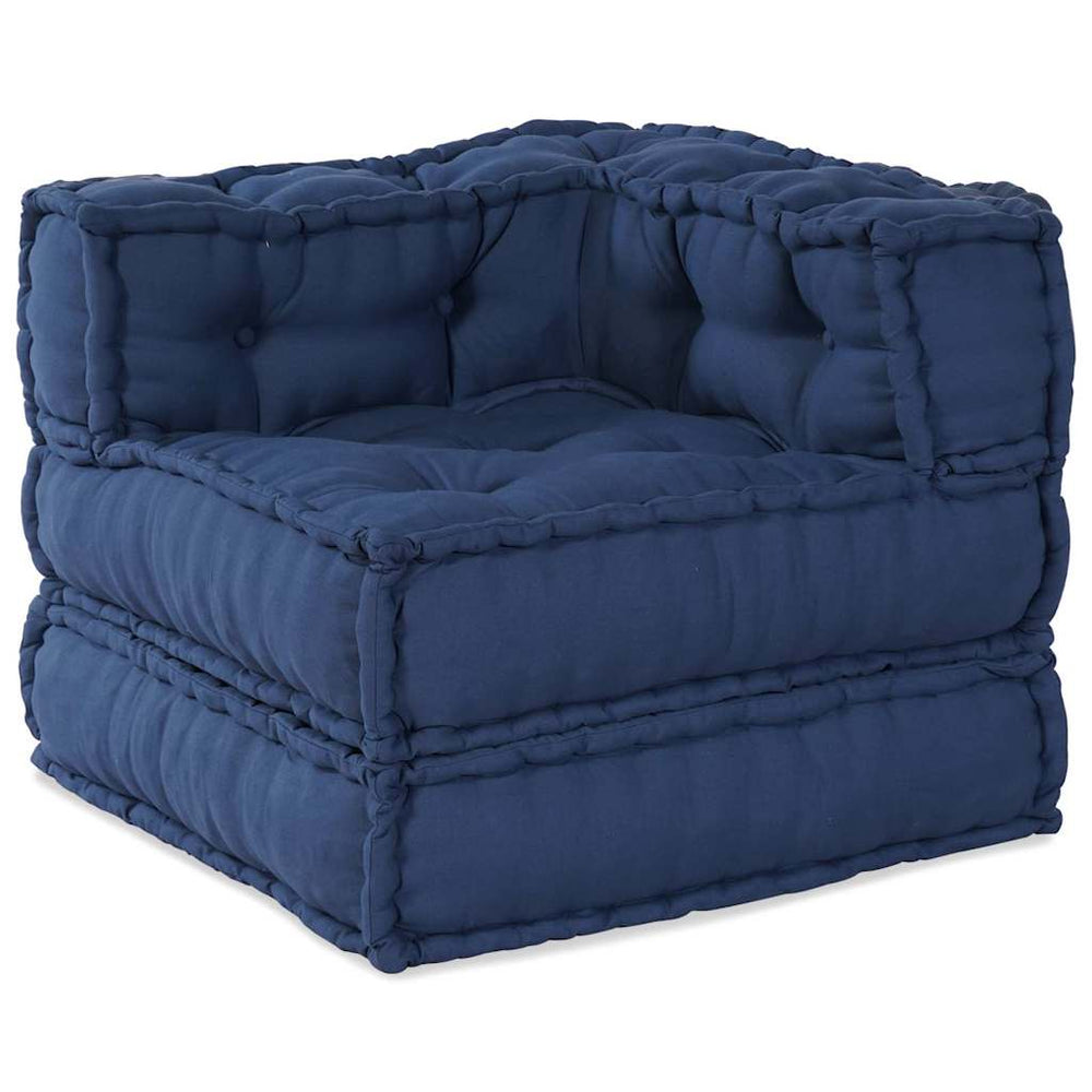 Modulare Sofagarnitur Indigo Stoff 3-teilig