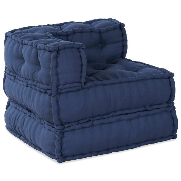 Modulare Sofagarnitur Indigo Stoff 3-teilig