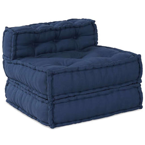 Modulare Sofagarnitur Indigo Stoff 3-teilig