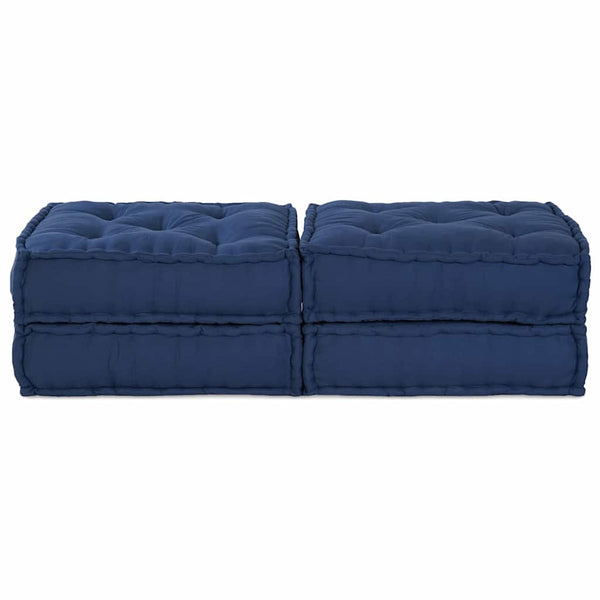 Modulare Sofagarnitur Indigo Stoff 2-teilig