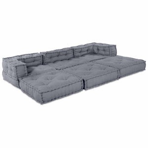 Modulare Sofagarnitur, 3-teilig, Grau